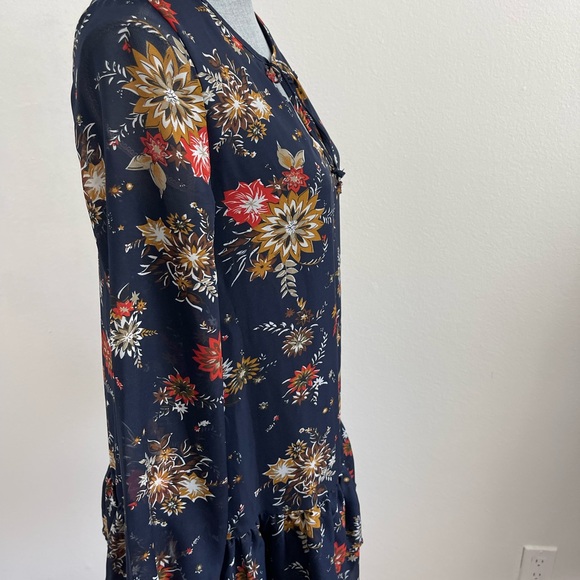Very J Navy Blue Floral Dress . Size small - Picture 12 of 16